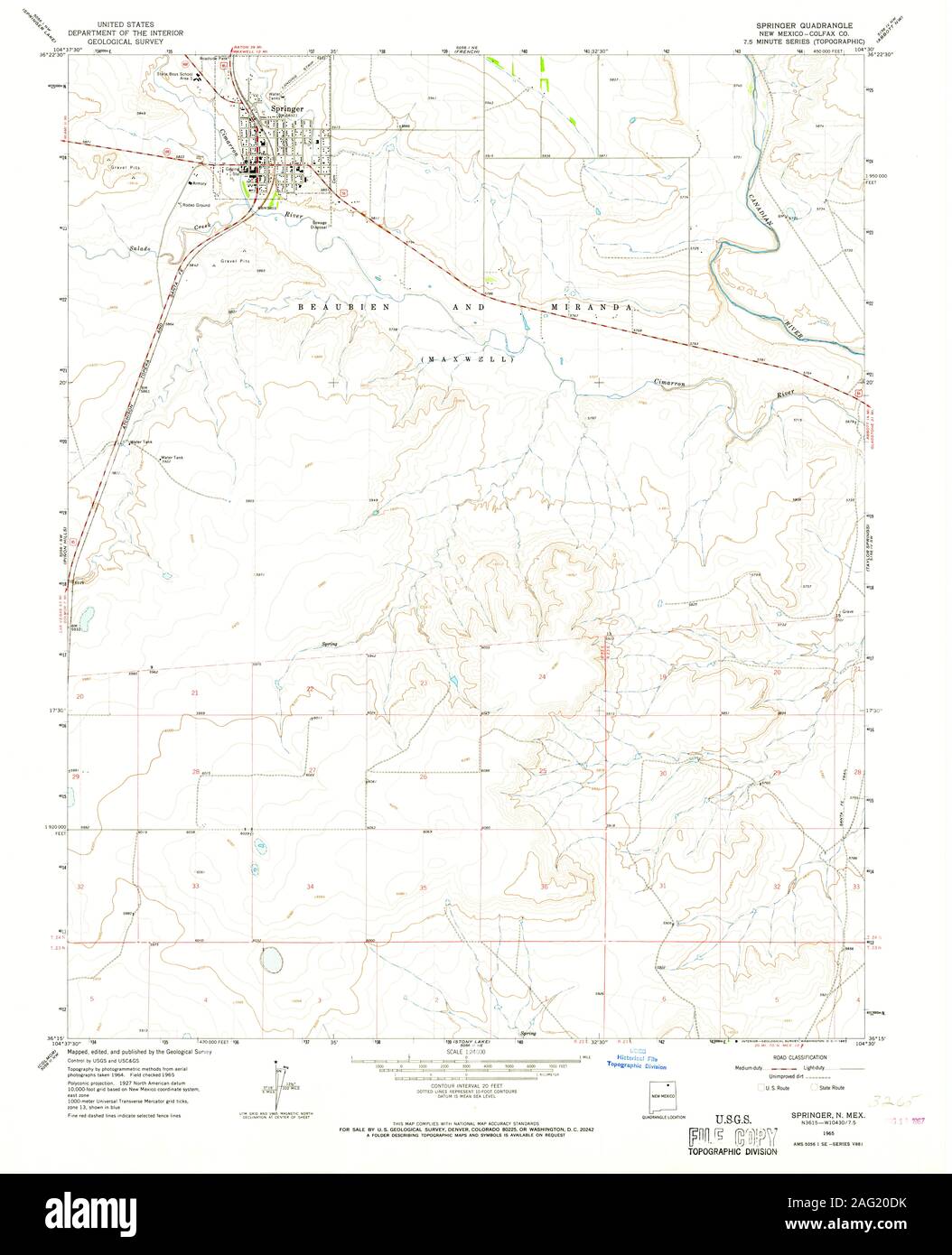 Map of springer new mexico hires stock photography and images Alamy