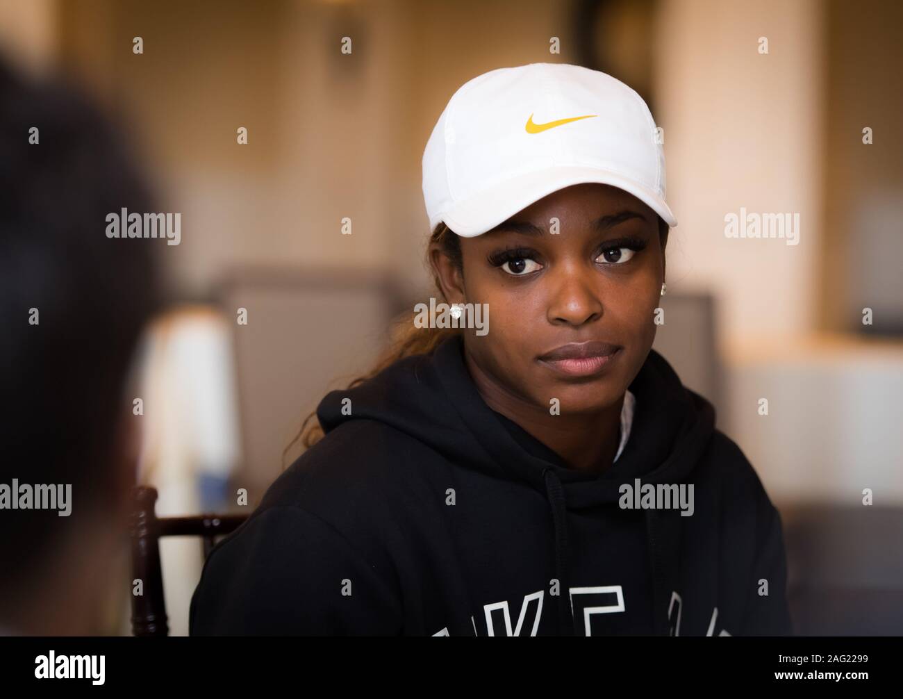 Sloane Stephens of the United States during the All Access Hour ahead