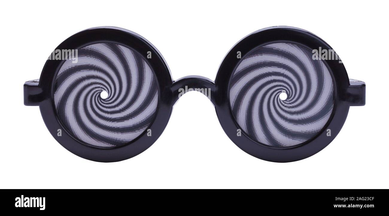 Spiral Hypnotic Glasses Front View Cut Out on White Stock Photo Alamy