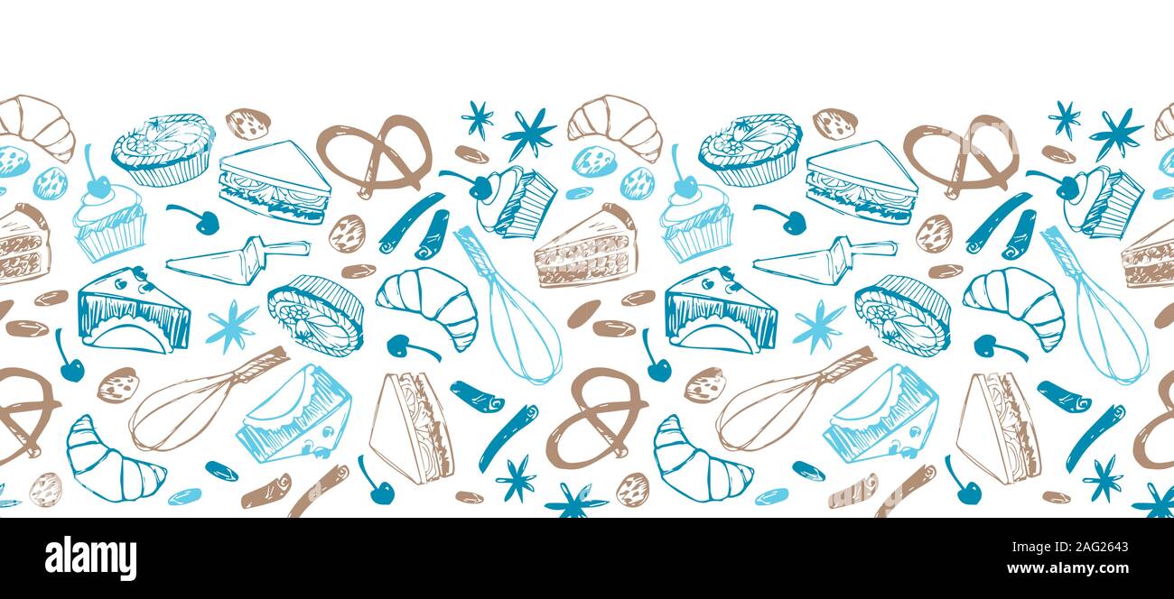 Border design cake illustration hi-res stock photography and images - Alamy