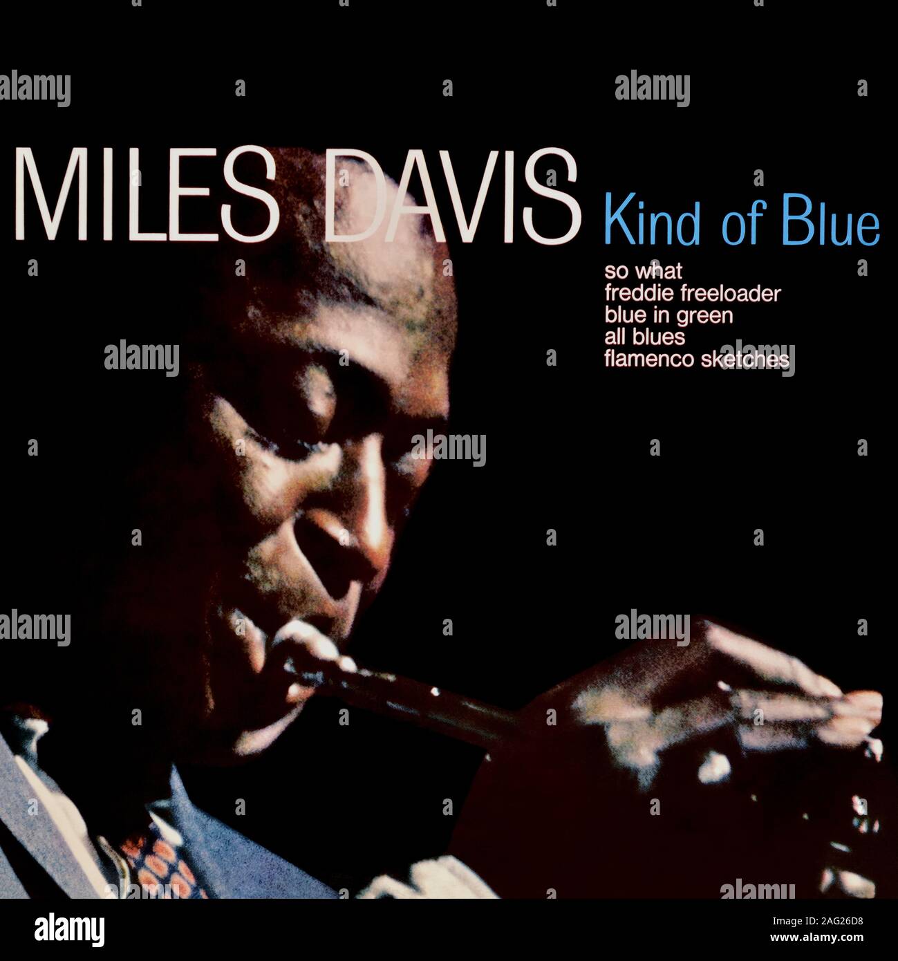 Miles Davis - original vinyl album cover - Kind Of Blue - 1959 Stock Photo