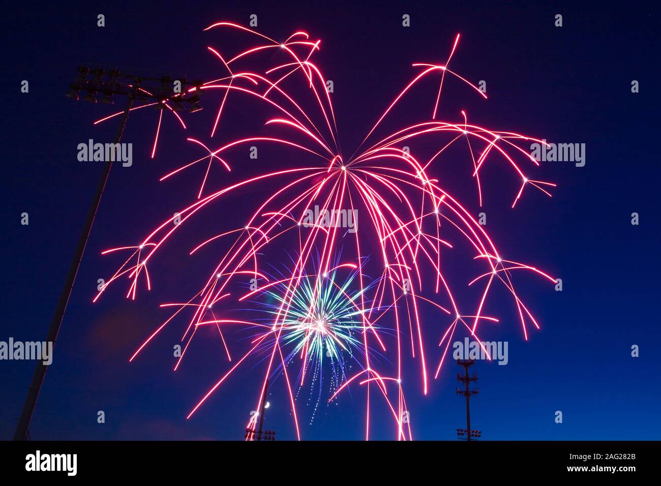 Fireworks, Worthington, Ohio Stock Photo Alamy