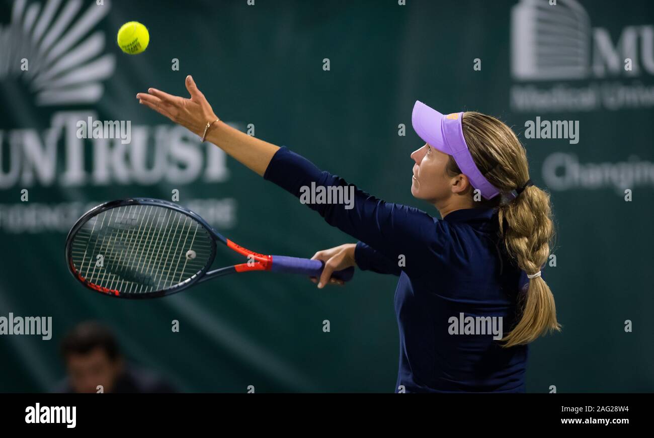 Danielle Collins of the United States in action during her firstround