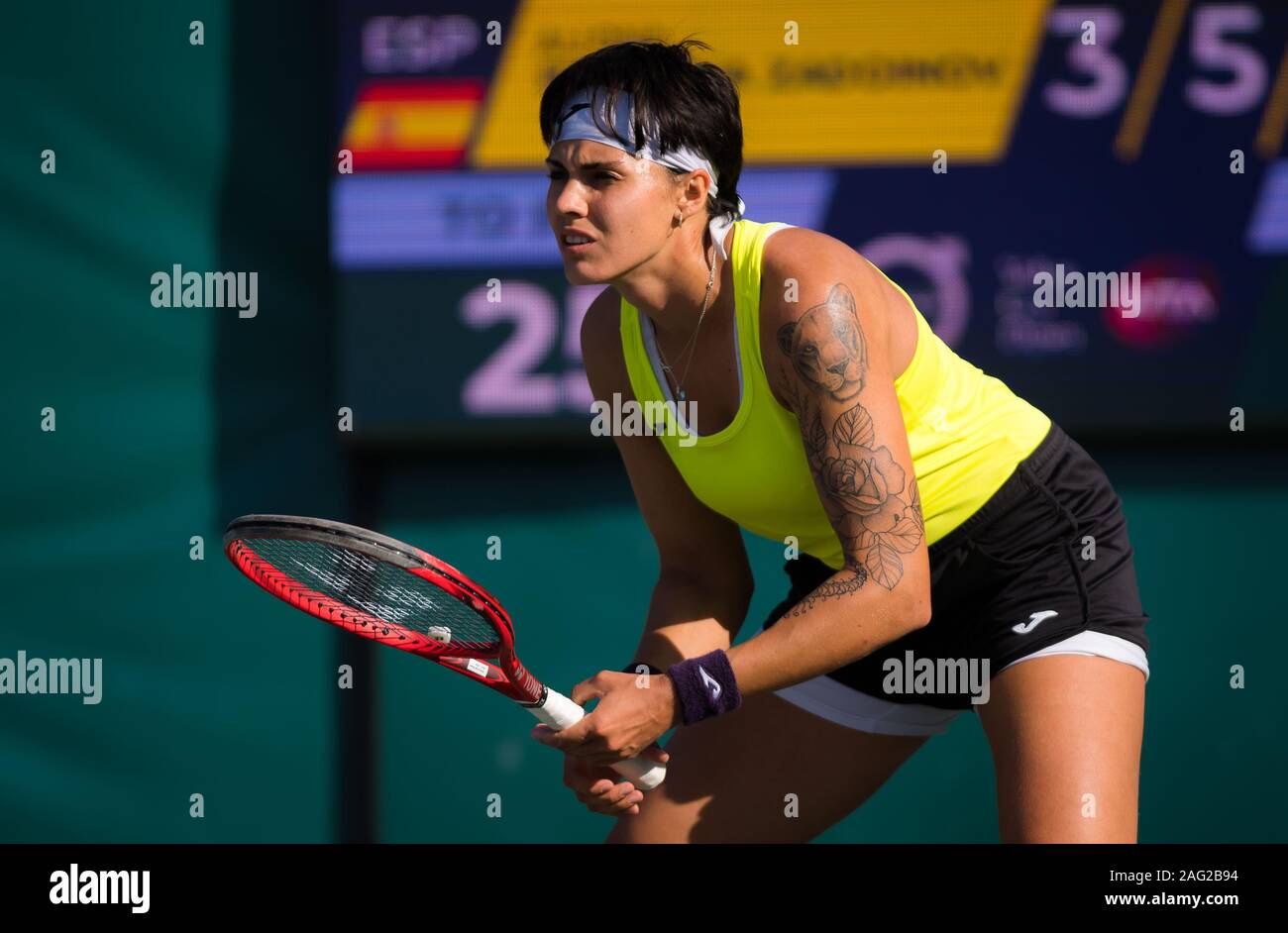 Aliona Bolsova Zadoinov of Spain in action during her second-round match at  the 2019 Volvo Car Open WTA Premier tennis tournament Stock Photo - Alamy