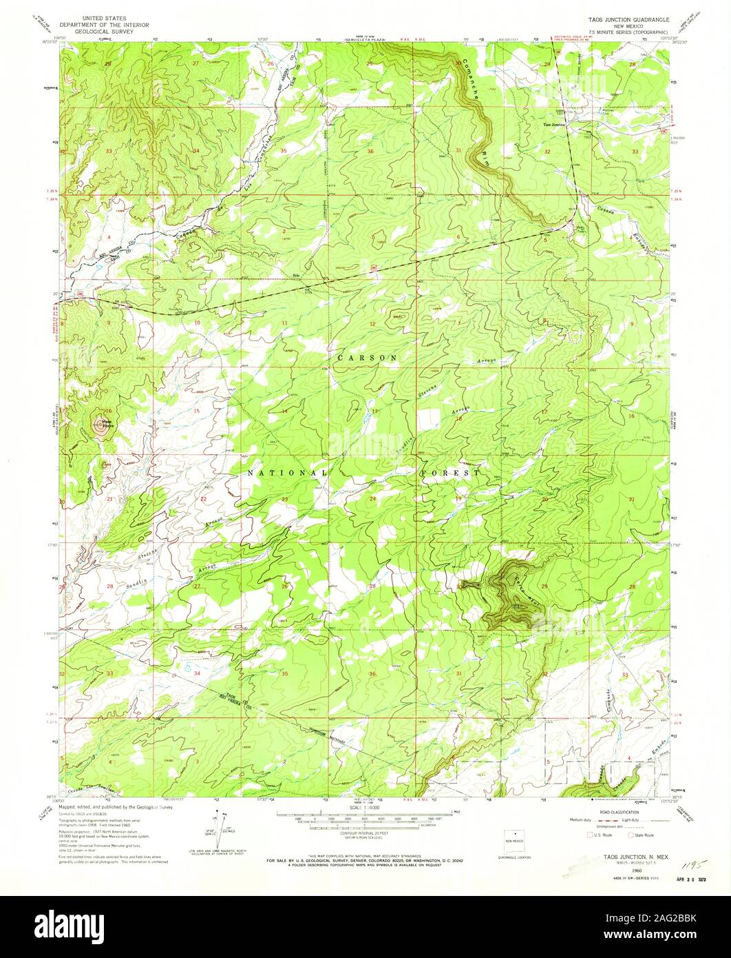 Map of taos new mexico hires stock photography and images Alamy