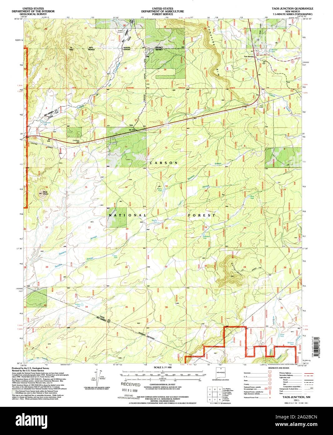 Map of taos new mexico hires stock photography and images Alamy