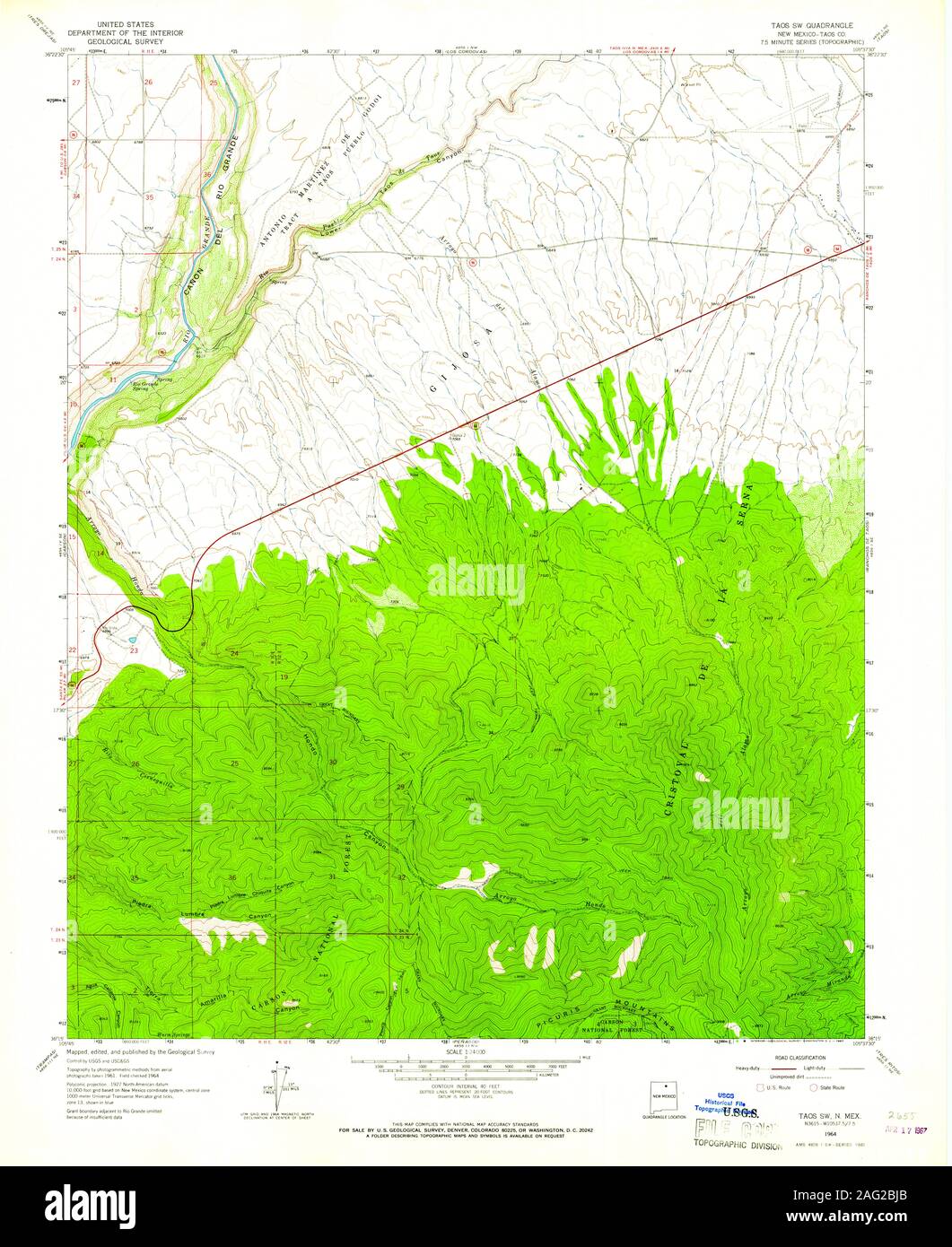 Map of taos new mexico hires stock photography and images Alamy
