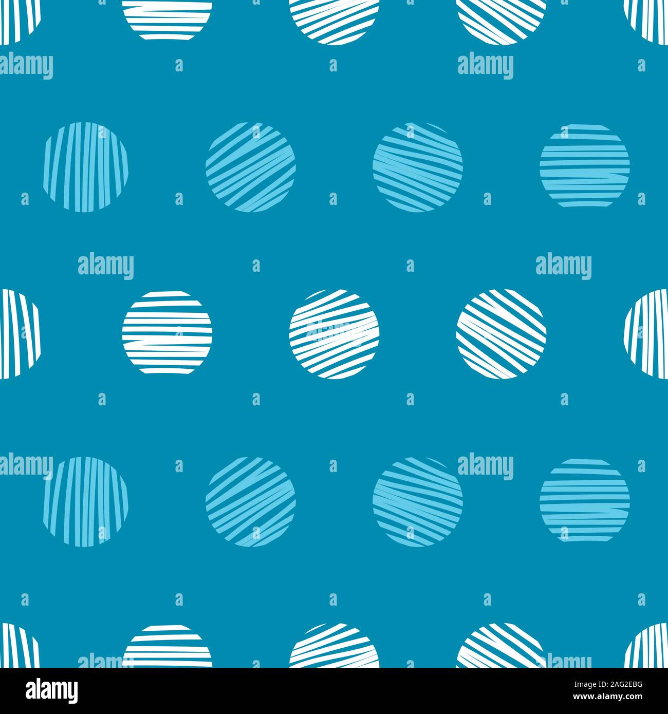 Vector blue polka dot circles with lines repeat pattern. Perfect for ...