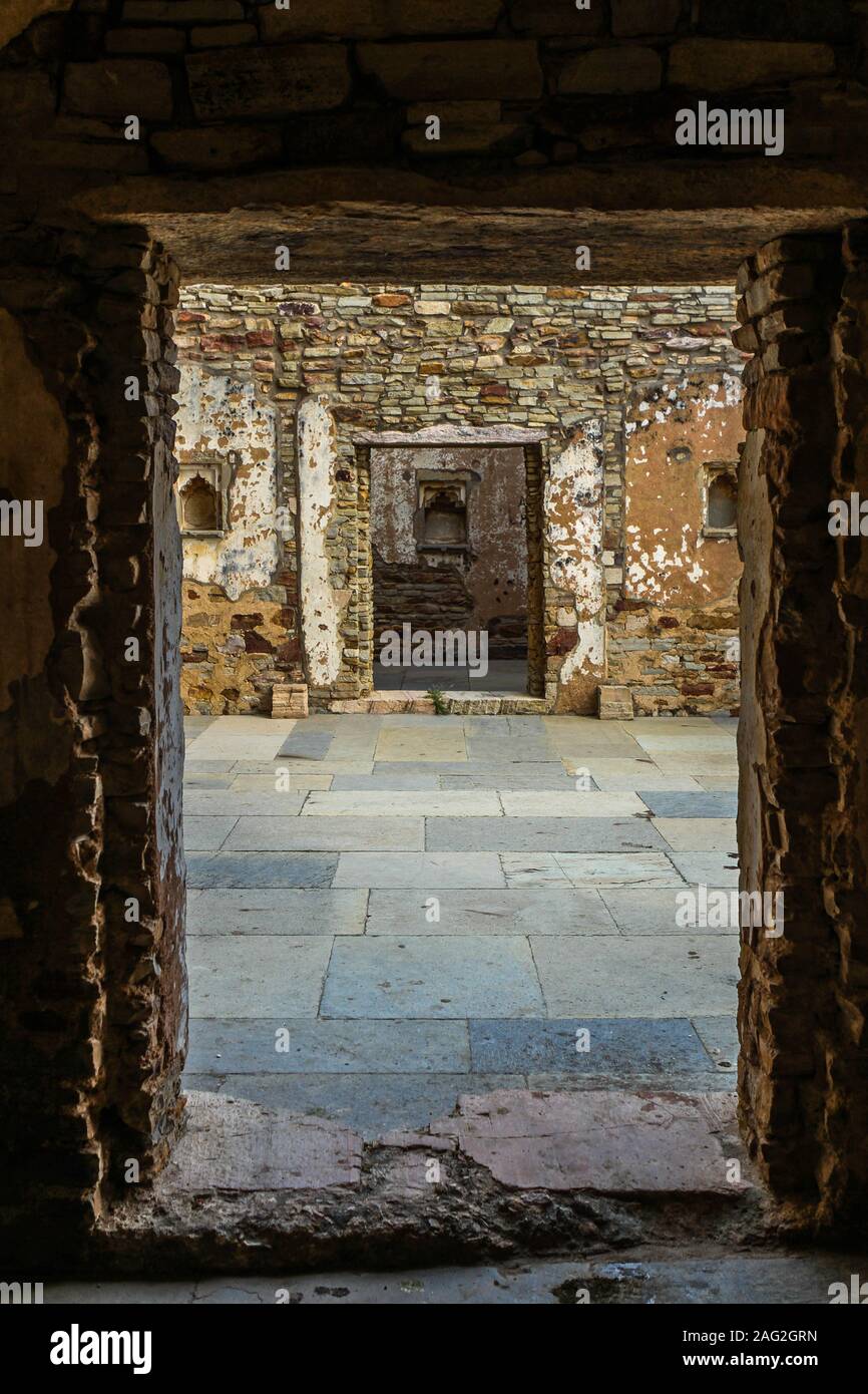Chittorgarh Fort in Rajasthan - doorways Stock Photo