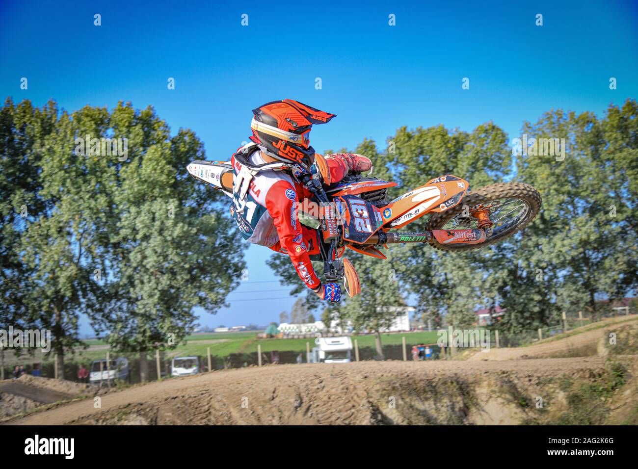 MOTOCROSS Whip by Simone Malagola at Rivarolo Mantovano @2019 Stock Photo