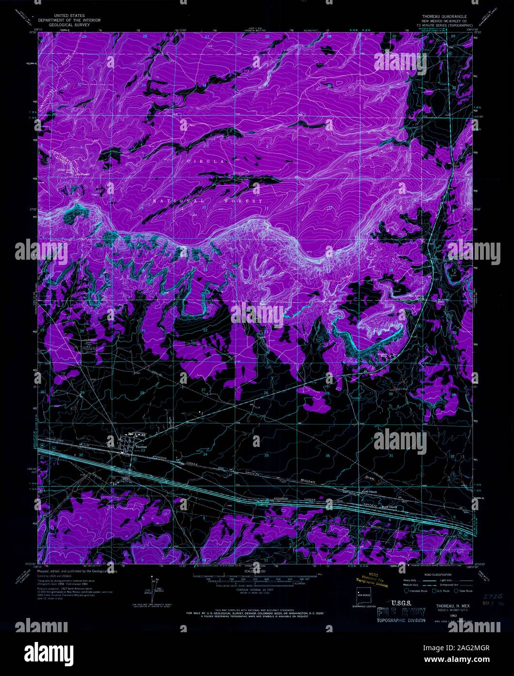 Thoreau new mexico map hires stock photography and images Alamy