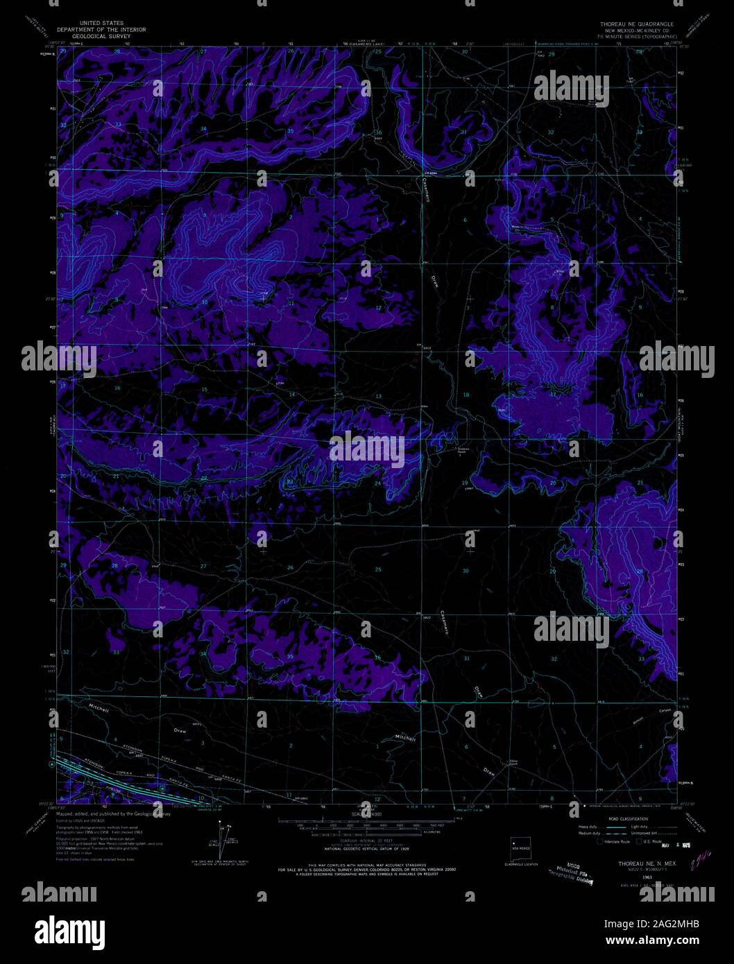 Map of thoreau new mexico hires stock photography and images Alamy