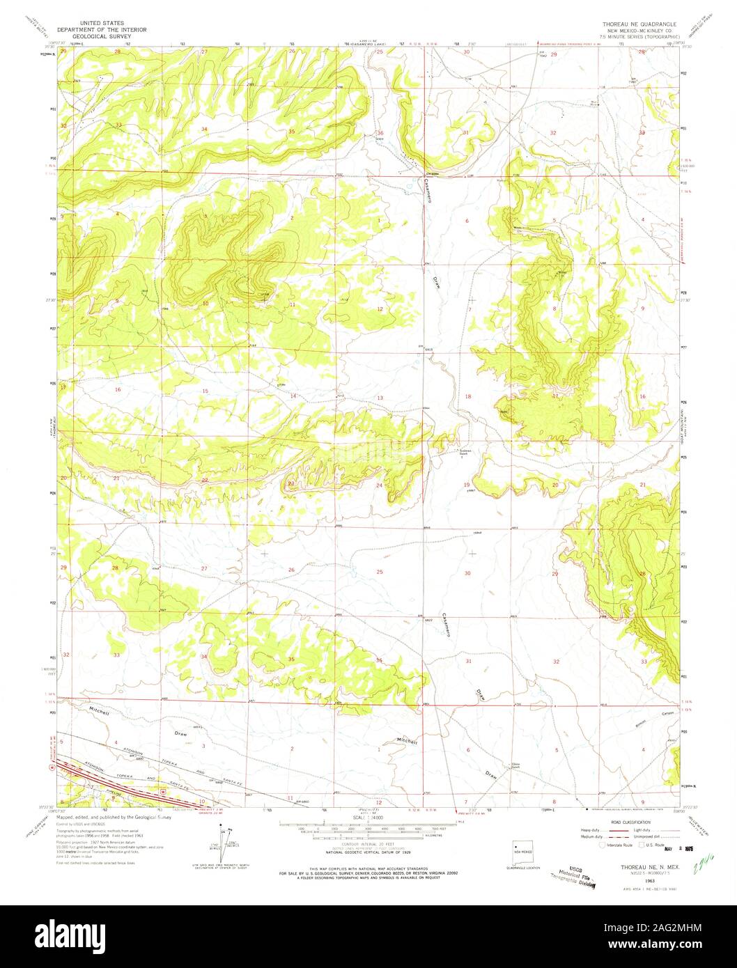Map of thoreau new mexico hires stock photography and images Alamy
