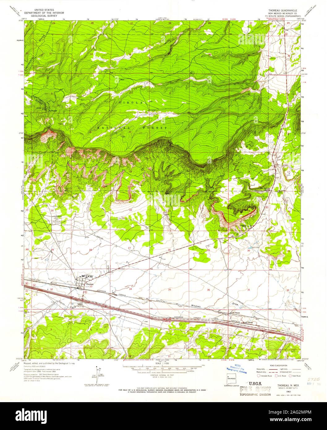 Thoreau new mexico map Cut Out Stock Images & Pictures Alamy