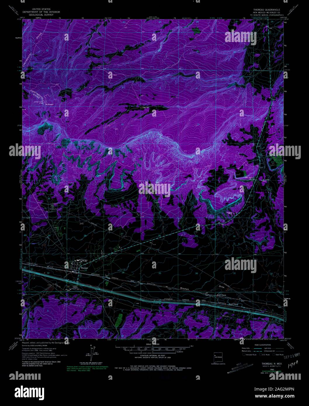 Thoreau new mexico map hires stock photography and images Alamy