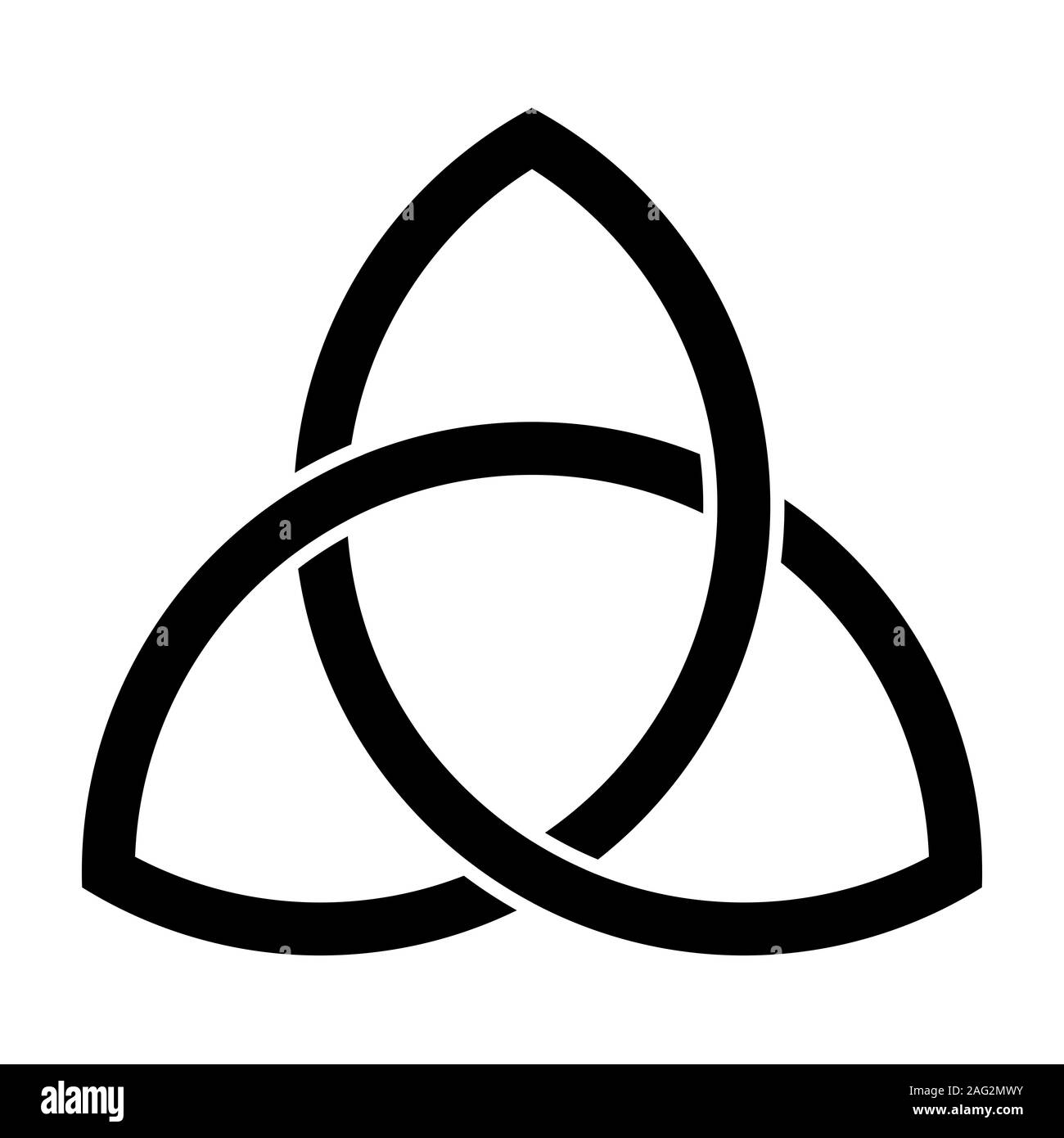 Interlaced triquetra symbol Stock Photo - Alamy