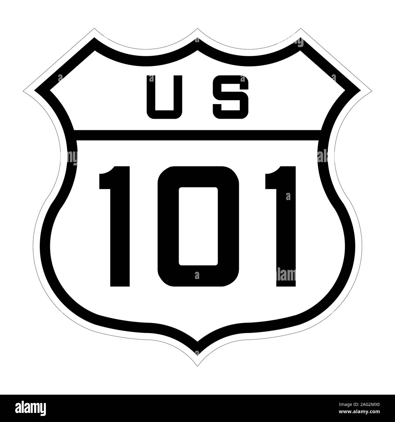US route 101 sign Stock Photo