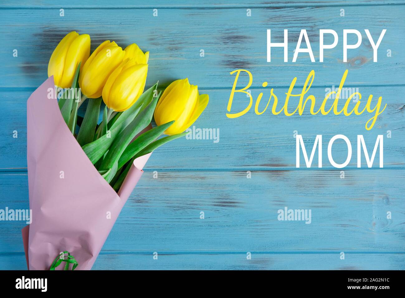 Happy birthday mom. Greeting card design for mom's birthday with a ...