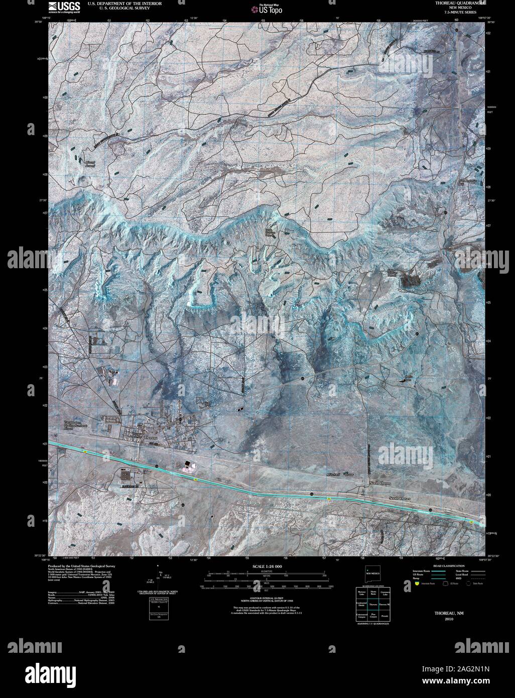 Thoreau new mexico map hires stock photography and images Alamy