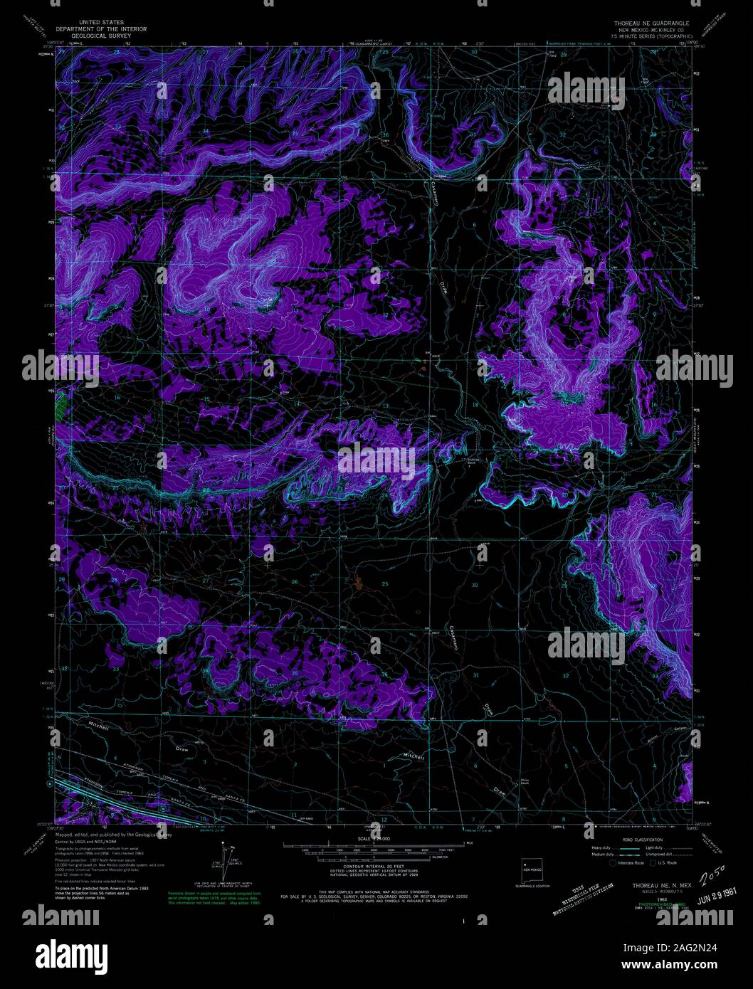 Thoreau new mexico map hires stock photography and images Alamy