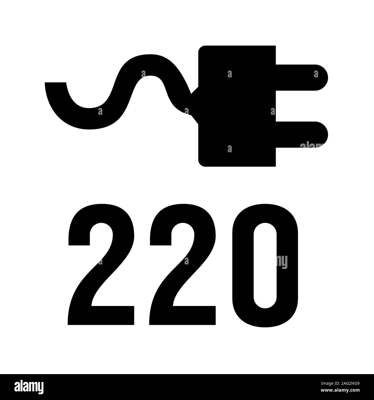 220 volt symbol icon Stock Photo - Alamy