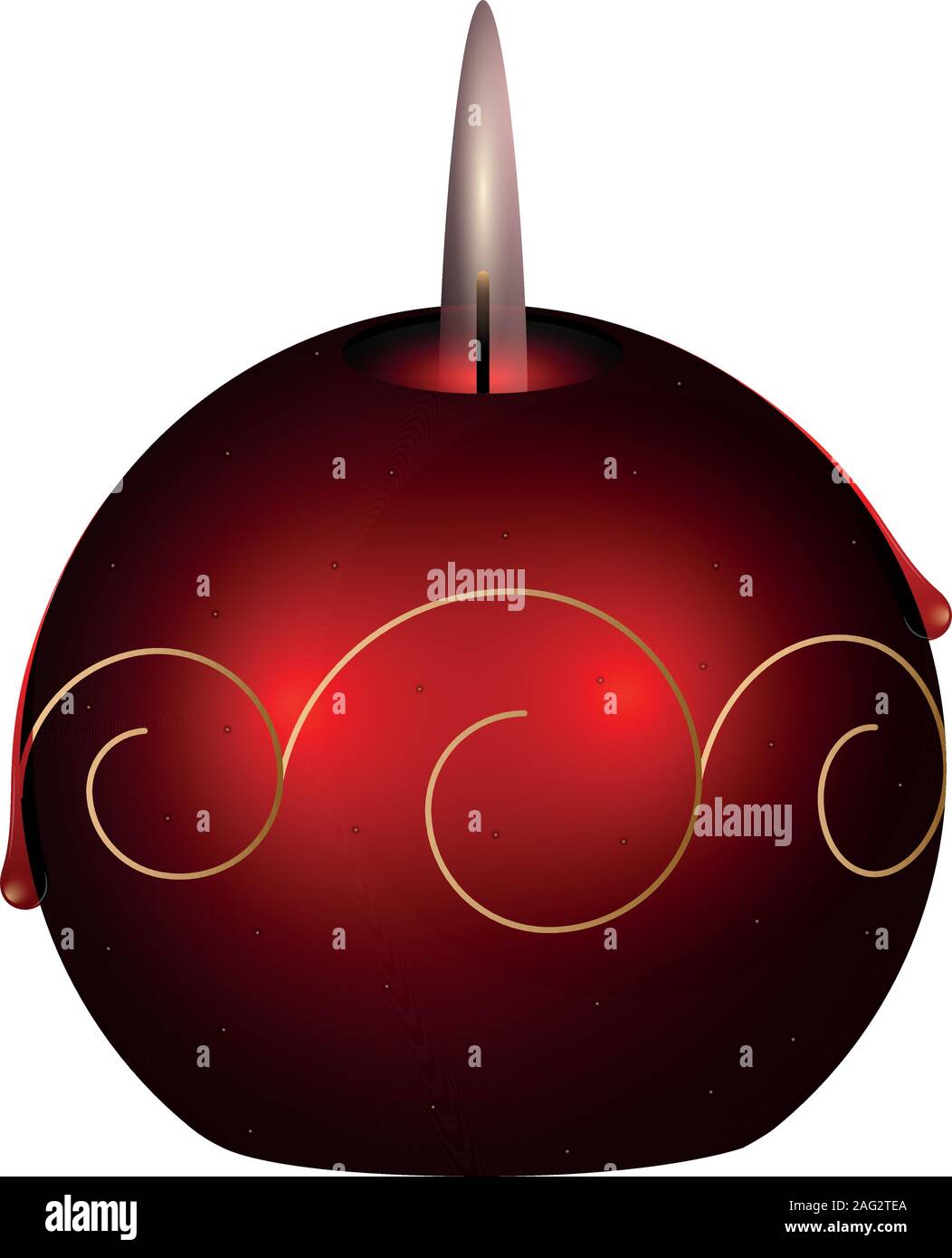 Elegant red candle Stock Vector Image & Art Alamy