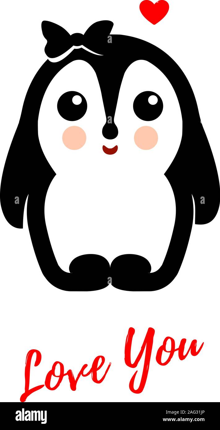 Isolated vector penguin logo. Winter illustration. Animals icon. Stock Vector