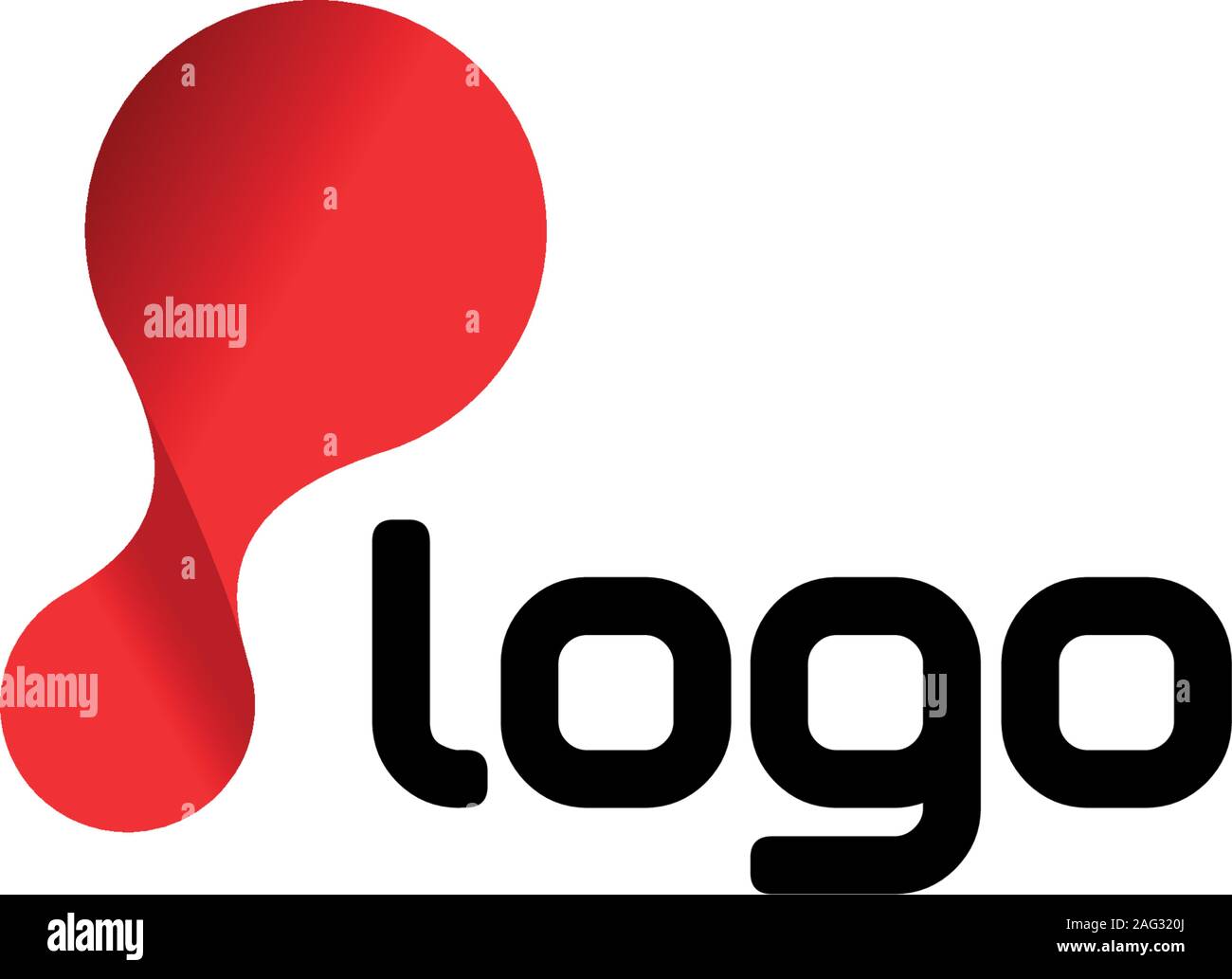 Laboratory logo template. Chemistry logo template. Biology logo template. Vector logo template. Red logo template. Circle logo template. Genetics logo Stock Vector
