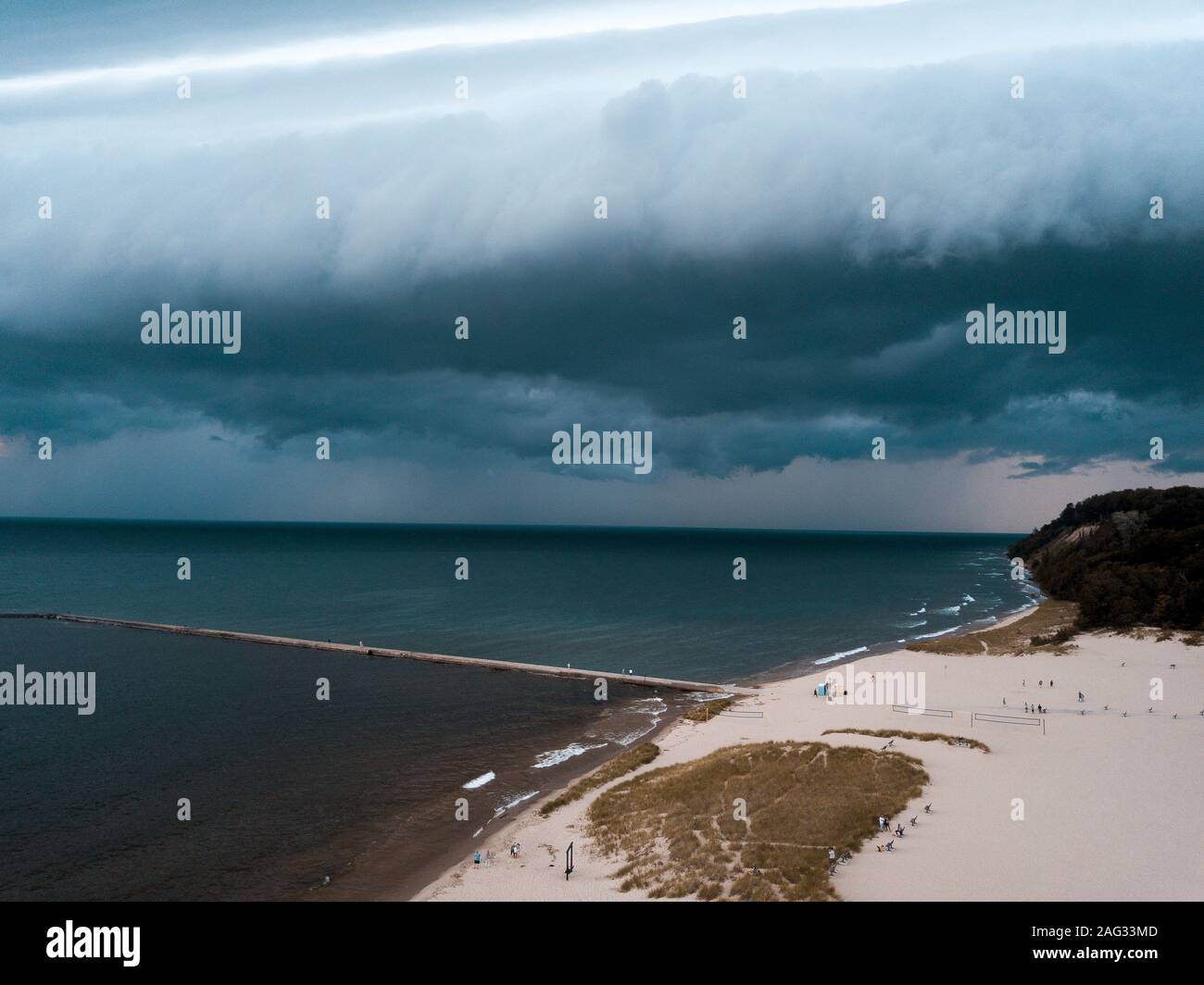 Aerial shot beach boardwalk hi-res stock photography and images - Alamy