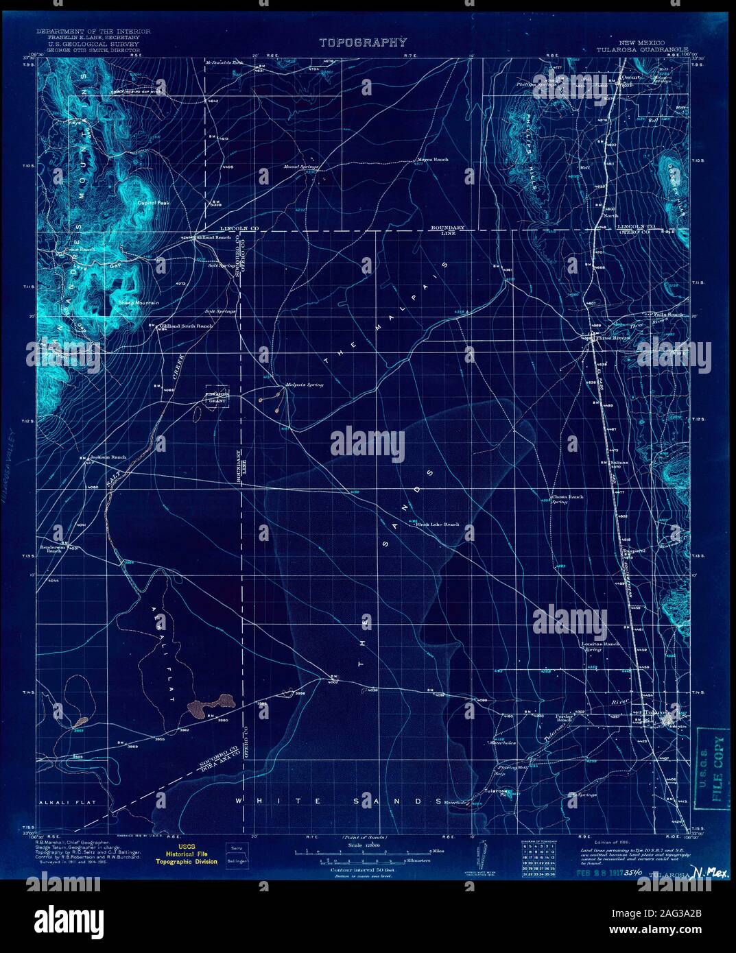 Tularosa map hires stock photography and images Alamy