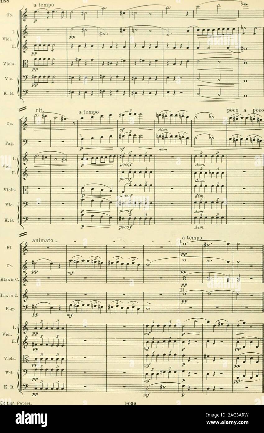 . Instrumentationslehre, von Hector Berlioz. Ergänzt und rev. von Richard Strauss. 188 tempo. 189 Kein anderes Instrument könnte in so herz - [ | scher Liebe uns verraten als die Oboe im Tann-bezwingenden Tönen das süsse Geheimnis keu- I ? häuser: N? 64. Tannhäuser, Akt II. J Andante. J = 76. ^_ rr^ v^ ^ _„ 1 1 1 Wagner. Violen.)(geteilt)) P -= H T- Ä £ä= P ?^1 r ^k_^ J J&gt; ( P ~= -^ 1 u 1 o ^ U =J M^—J- -p—^^.— -^5^ F#=^ -a- ^ T—TT r-f ? .^ .-^ Noch bici-b - f ? 7-1——= e denn 1 1 MI r 1 1 1 ^ 1 =^ un-aus-ge.spro-chen dem süß Ge-heimnis kur - ze ( &gt;(1&gt;0&gt;7j^ JJ J iT 1J »fI J ^—i- r T Stock Photo