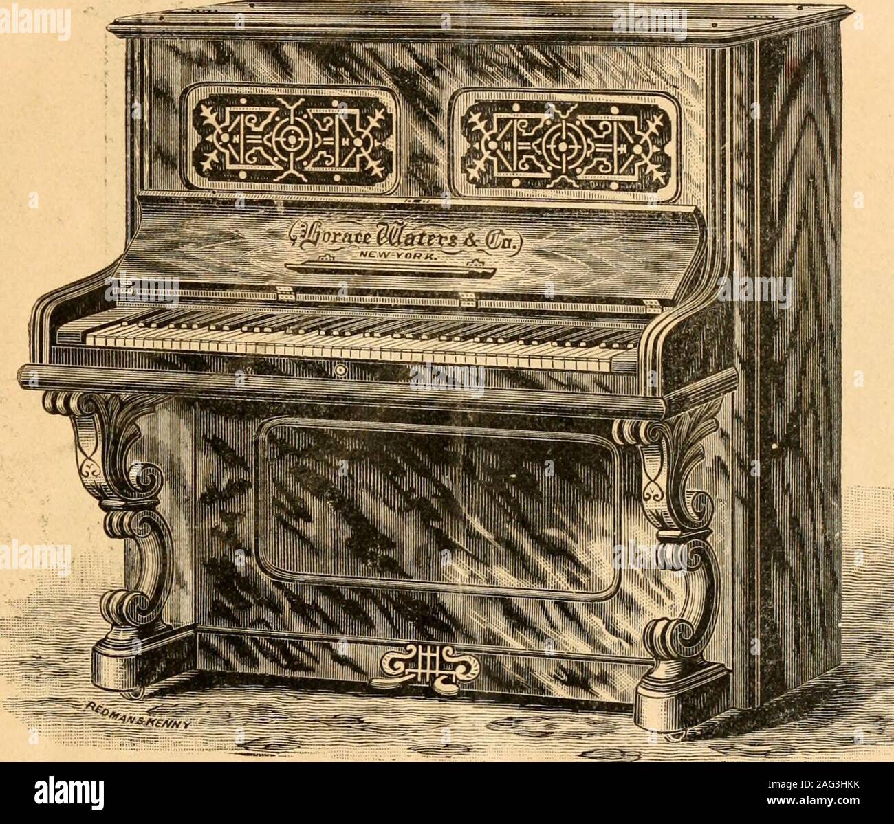 . Square and upright pianos.. Lengtli 6 feet lo inches. Width ,^ feet 6