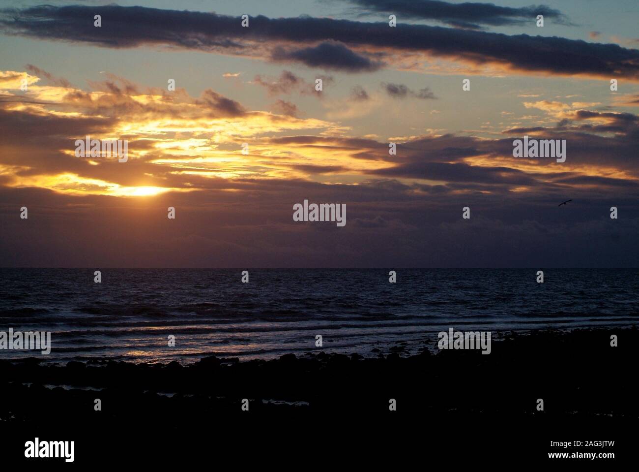 Sunset over sea 3 Stock Photo