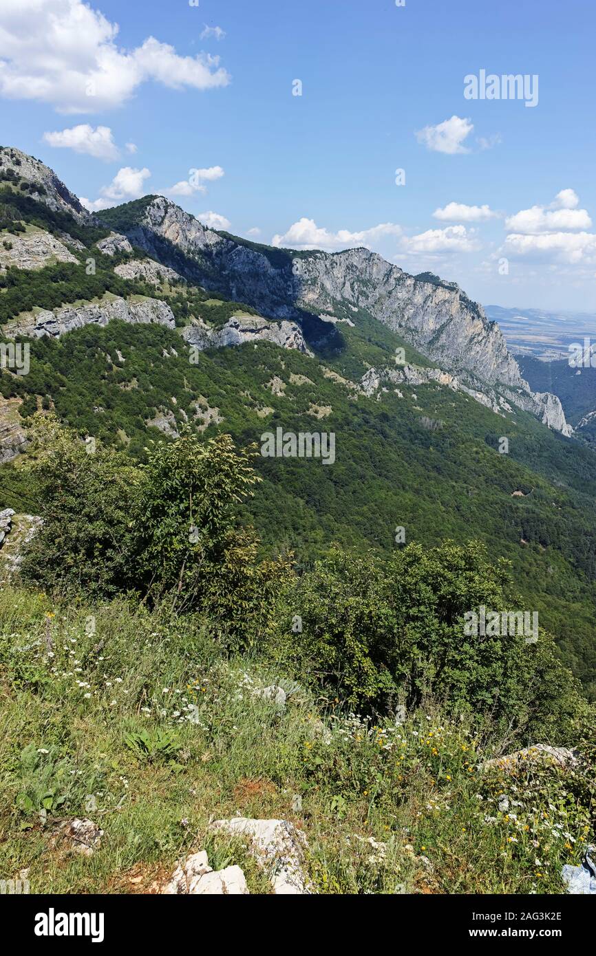 Amazing Landscape of Balkan Mountains with Vratsata pass, town of ...