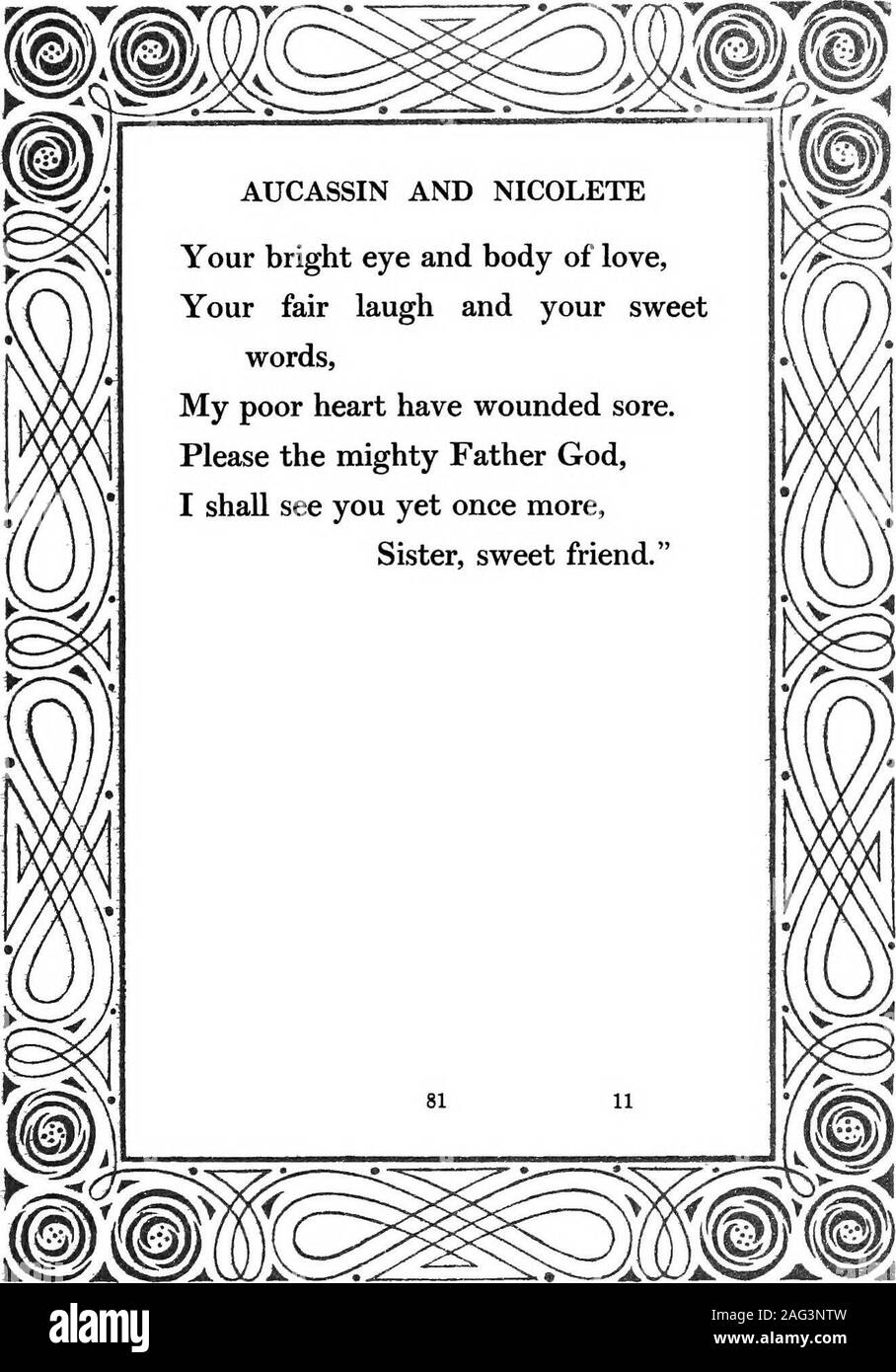 Aucassin and Nicolette;. Pl;;> n W AUCASSIN AND NICOLETE limbs for five  hundred marks ofsilver nor for no riches. For thebeast has such healing  that, if youcan take it, you will