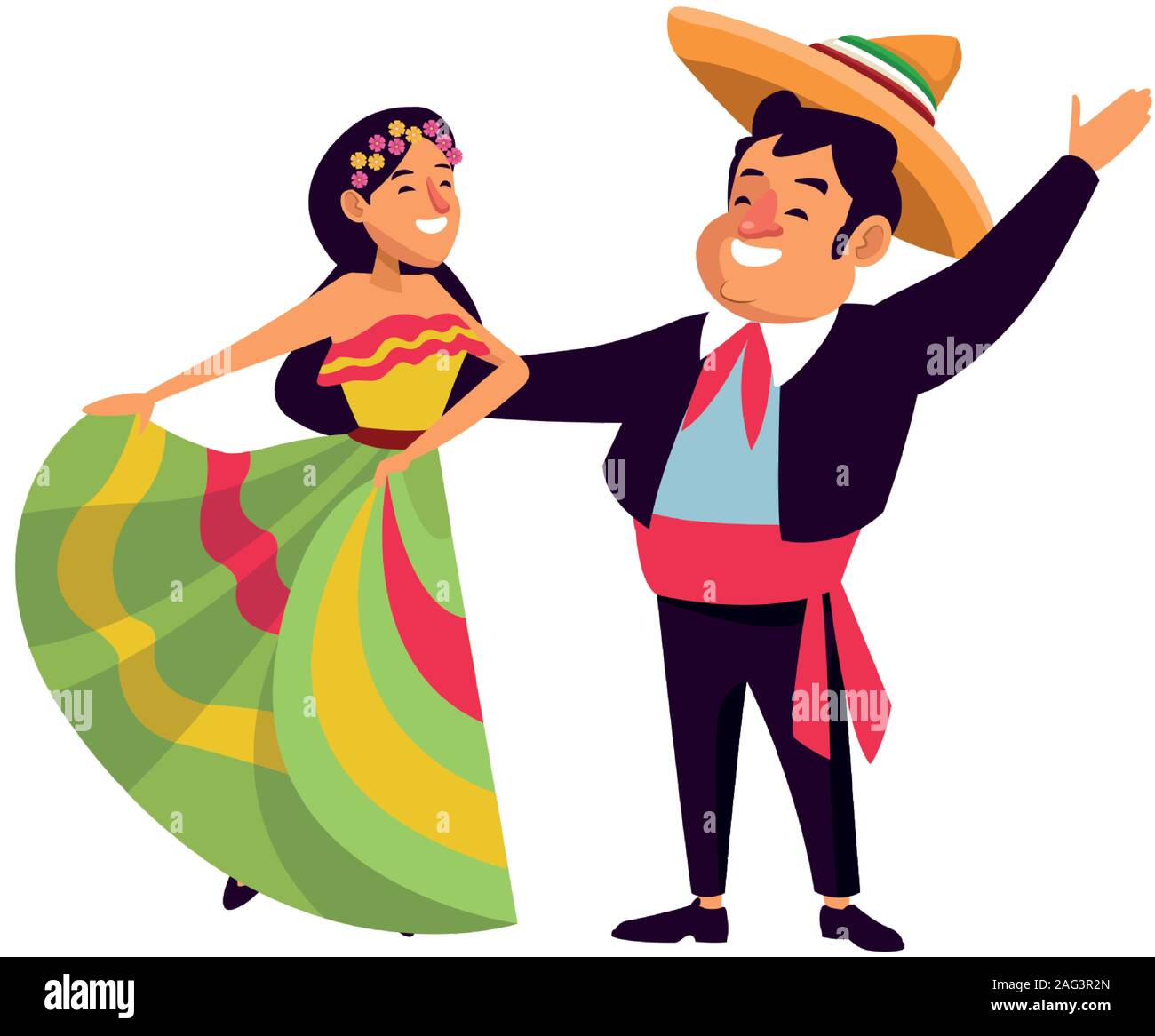 Isolated mexican woman and man vector design Stock Vector Image & Art ...