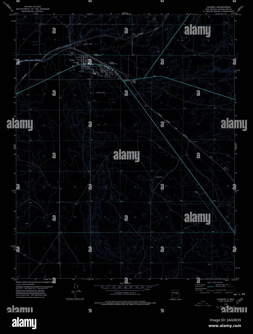 Map of vaughn new mexico hires stock photography and images Alamy