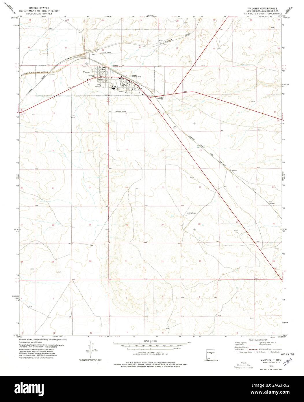 Map of vaughn new mexico hires stock photography and images Alamy