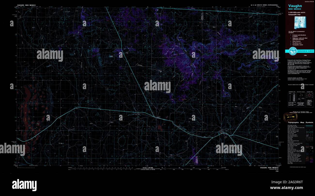 Vaughn new mexico map hires stock photography and images Alamy