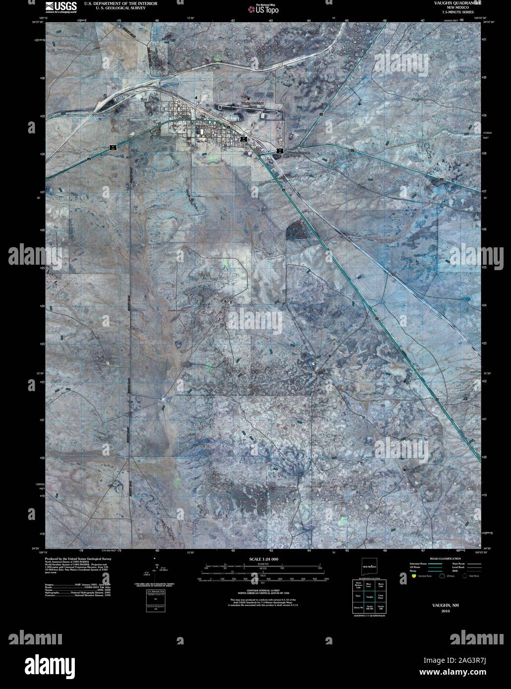Vaughn new mexico map hires stock photography and images Alamy