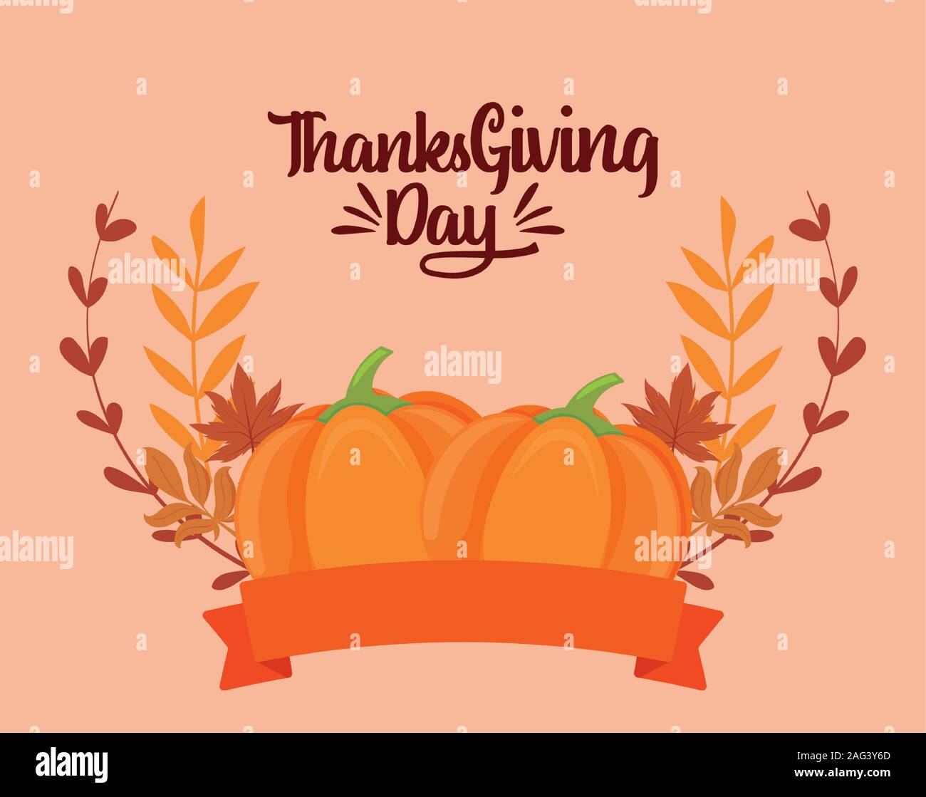 Devops Thanksgiving Pumpkins and leaves of thanksgiving day design, Autumn season holiday ...