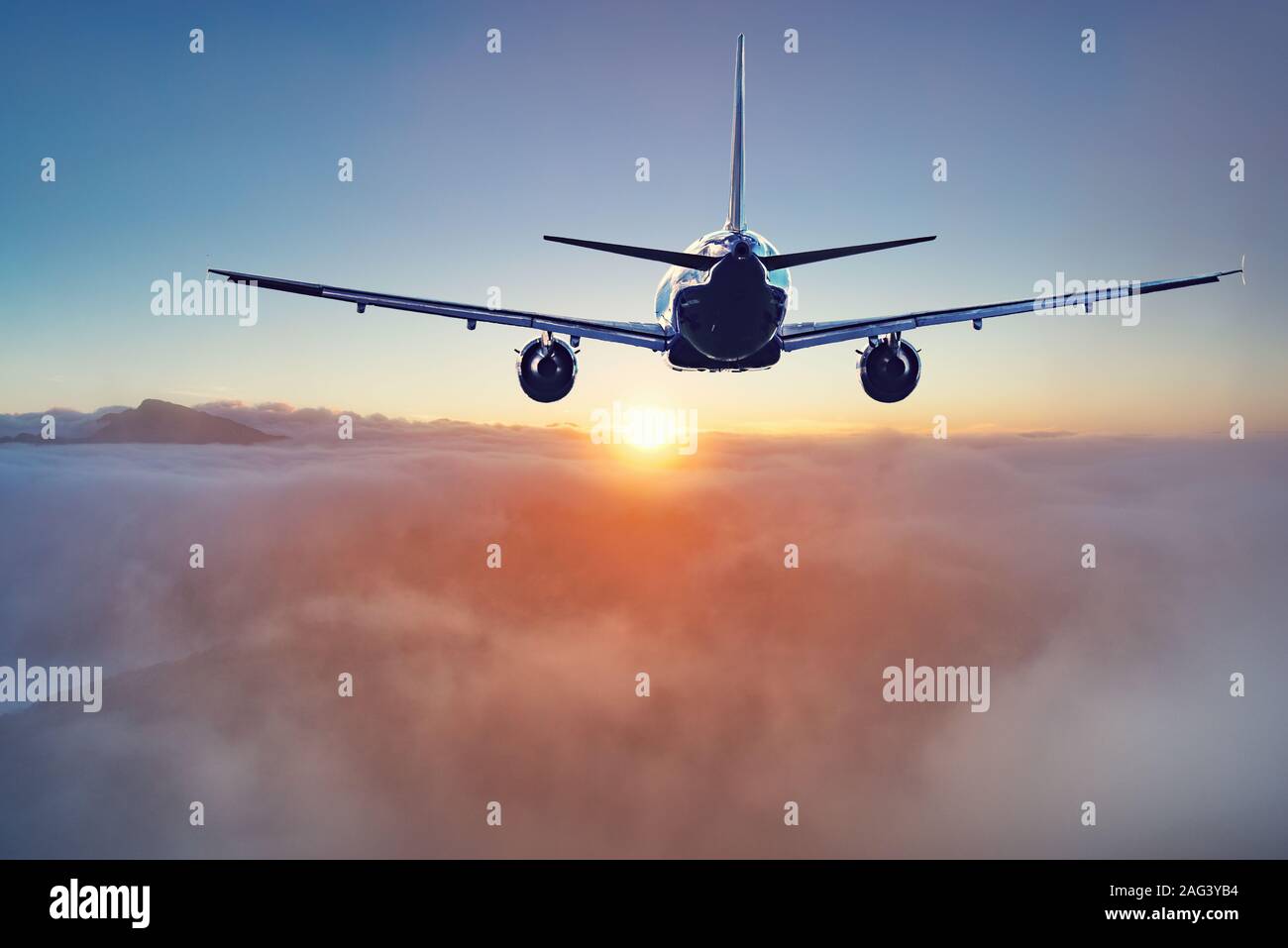 Turning above clouds in commercial hi-res stock photography and images ...