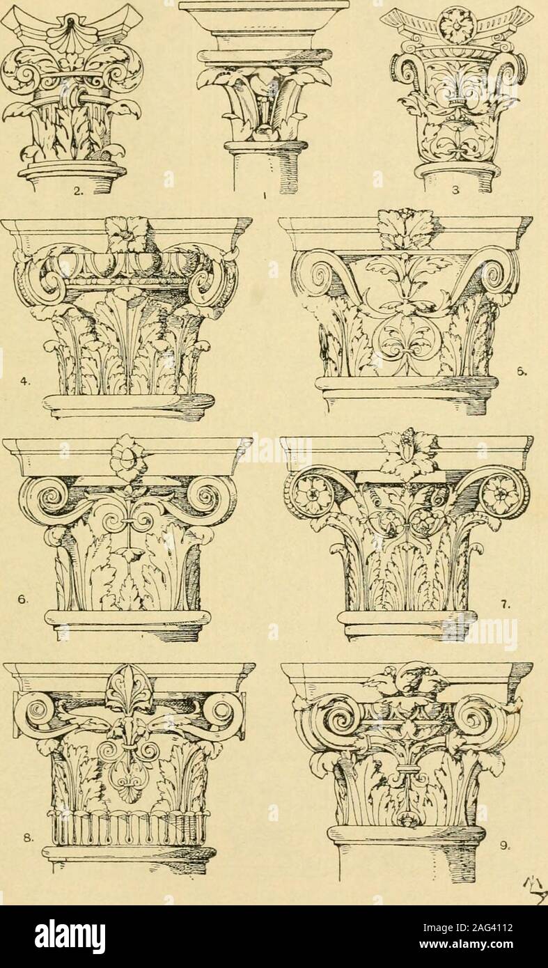 . Handbook of ornament; a grammar of art, industrial and architectural designing in all its branches, for practical as well as theoretical use. Plate 129. The Capital. SUPPORTS. 211. The Capital. Plate 130.14* 212 SUPPORTS. Vvi y/ $ B if^3 fef m i ^1 h Stock Photo