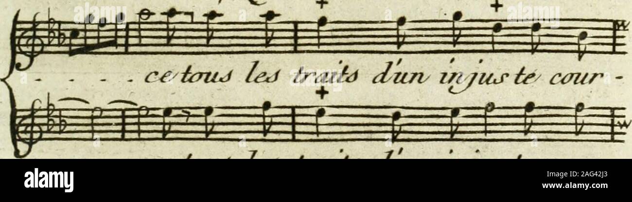 . Dictionnaire lyrique portatif; ou, Choix des plus jolies ariettes de tous les genres, disposées pour la voix & les instrumens, avec les paroles françoises sous la musique. Jim . . n^i Qu^ il loji. Zent - r^tcruii Jed traitJ dun injuj-Je c&lt;rur Stock Photo