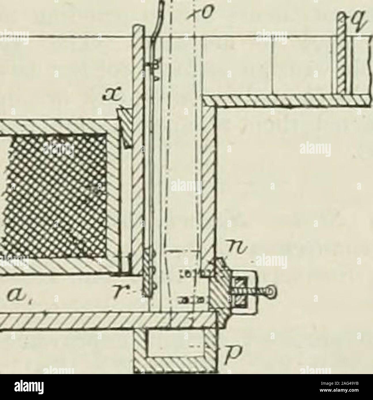 . Journal. bo iJ W.SV-- ? f/rrr.v ^t-,^.snxs* - ? . rr. :..., • ??,;. Fig. 4.Improvements in Filterino Apparatus. Here there is an outlet tube /, fitted with sluice k andan outlet with plug m. The inlet chamber b is fittedwith sluices q and r for regulation of the supply, and withopenings for cleaning. At starting, the outlet m is left openin order to allow turbid liquid to be drawn off separately,until the actual filtering surfaces have been formed, whenthe liquid commences to run clear and is allowed to leavethrough the pipe I,—B. Improvements in Air Compressors. S. H. Johnson andC Stock Photo