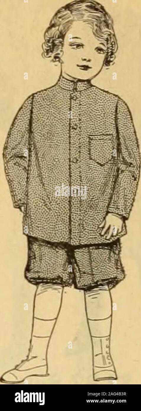 . Catalogue no. 16, spring/summer / R. H. Macy & Co.. Childs RompersKliaki Drill 49c 58B6504 Childrensdurable rompers made ofstrong heavy khaki drilling.tan or blue clianibray. orstrong checked gingham; longor short sleeves; shallowstrapped yoke, with broadbox pleat below, doublestitched felled seams andbuttoned hanils at knee:prettily trimmed with piping(if red or white about theneck, sleeves and belt; fin-ished with handy patch pock-et at the left side. Sizes 1to S years. /|0/» Price each f jC. Boys Two-Piece Play Suit 79c 58B6505 Boys serv-iceable two piece play suitof heavy quality durable Stock Photo