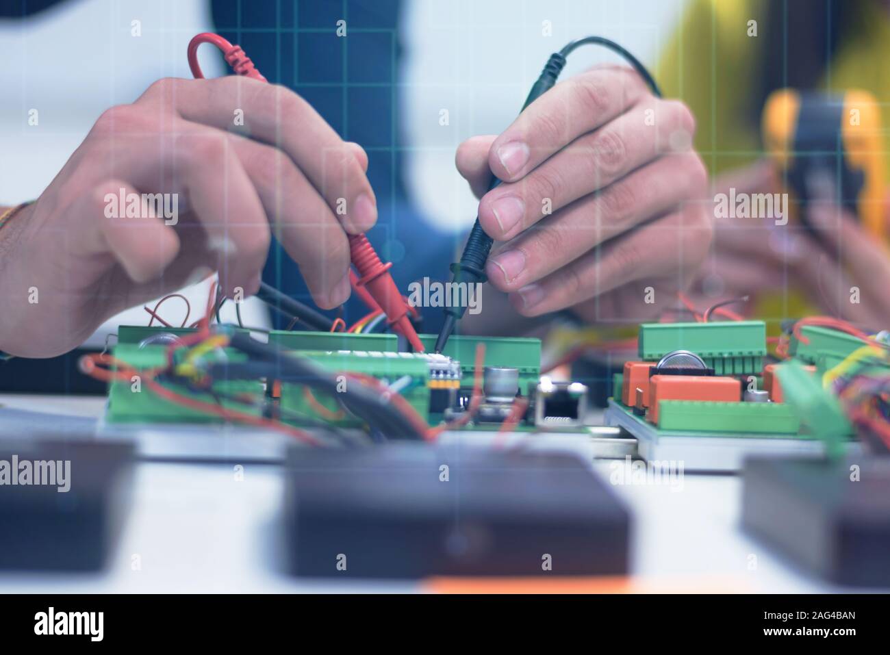 Two engineers working in electrical hi-res stock photography and images ...