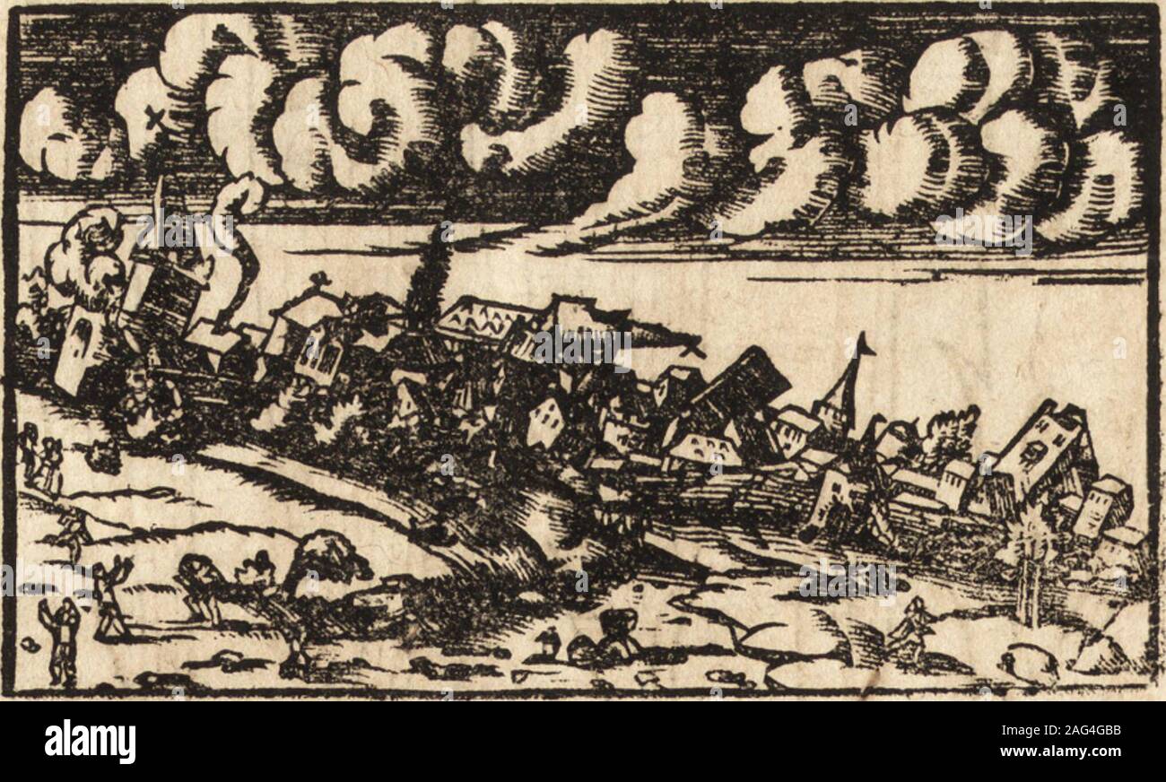 . Prodigiorvm ac ostentorvm chronicon : quae praeter naturae ordinem, motum, et operationem, et in svperioribus & his inferioribus mundi regionibus, ab exordio mundi usque ad haec nostra tempora, acciderunt .... HEmnitfj^.hinrj ingensfuit terracmotusquomultadomc*rumacdificiaconcuffa funtJnGermanfcequibufdam locis 25*Decen» mini* 25 ,Decembris ftella fplendidifsirna ante auroram in fpfaluna iii*fa cft&gt;ex qua die proxinio duas emergentes iriflexurri lumen rria*gnifplendorisedidere. Stock Photo