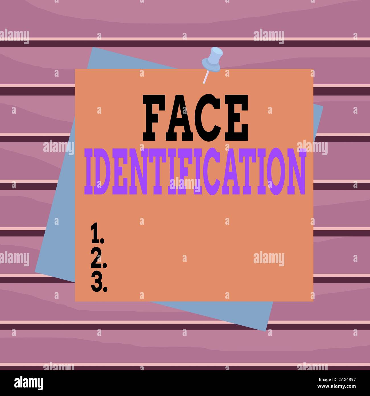 Conceptual hand writing showing Face Identification. Concept meaning analyzing patterns based on