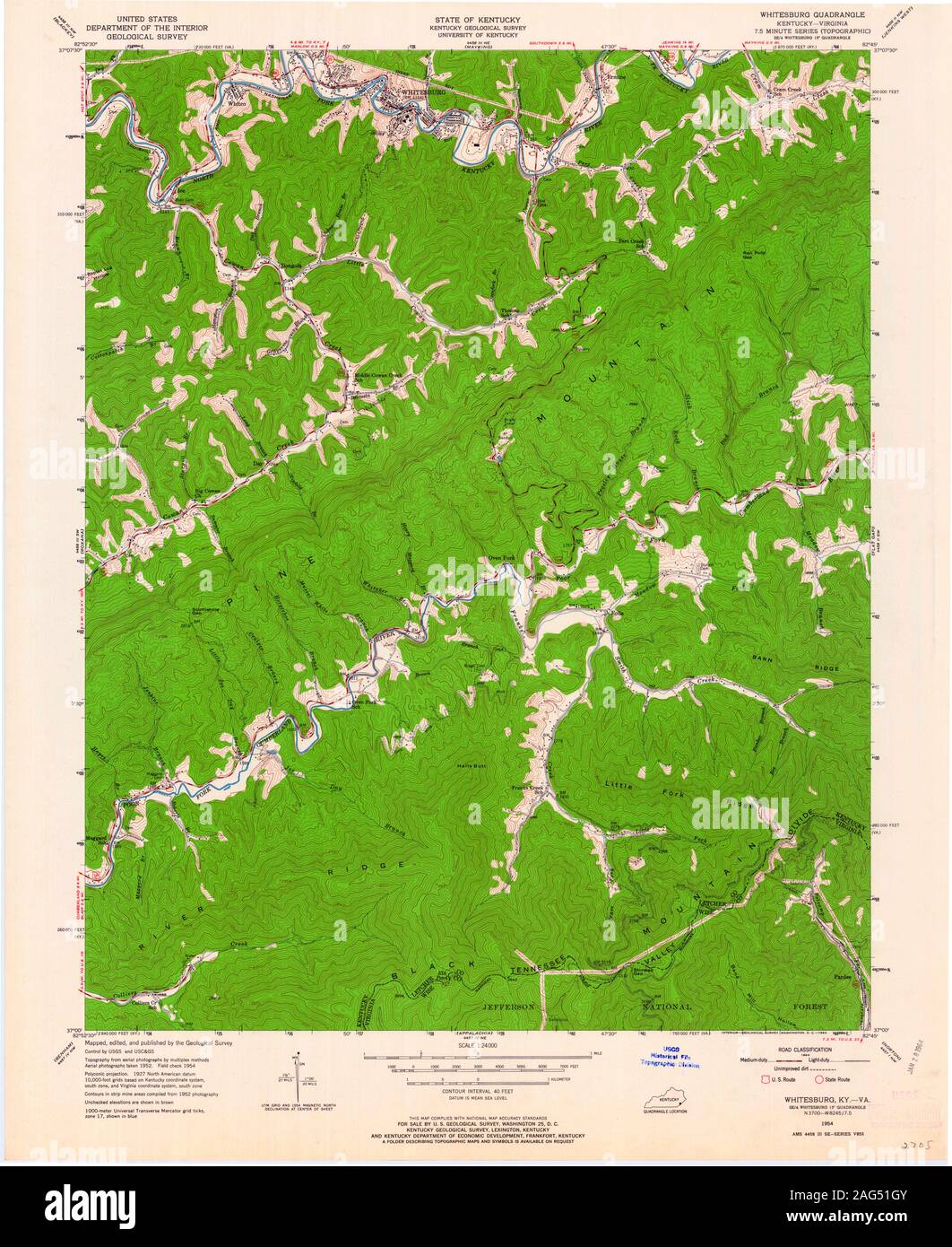 Map of whitesburg hires stock photography and images Alamy